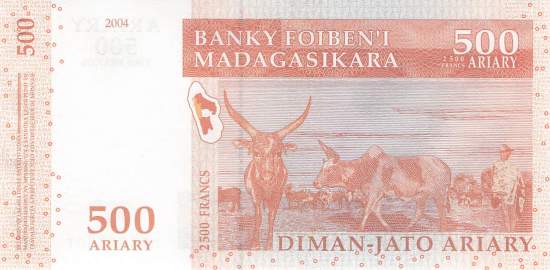 500 Ariary 2004 p95a